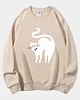 Niedliche weiße Katze 1 - Klassisches Fleece-Sweatshirt